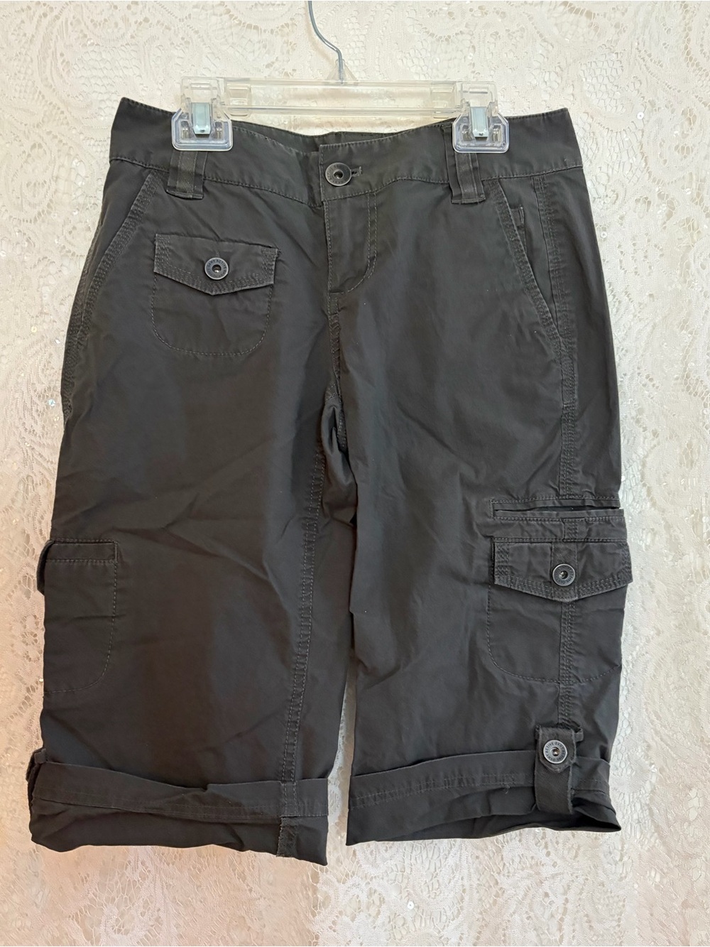 DKNY Pre-loved Women's Charcoal Cargo Shorts Size 2